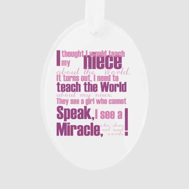 Aicardi Niece Oval Ornament (Back)