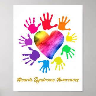 Aicardi Syndrome Awareness Hands Aicardi Syndrome  Poster