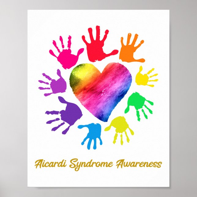 Aicardi Syndrome Awareness Hands Aicardi Syndrome  Poster (Front)