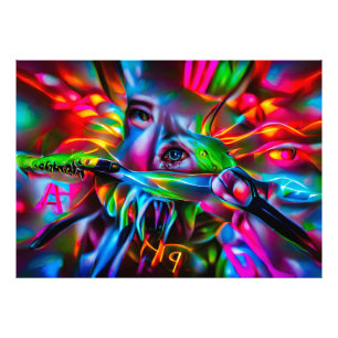 Aichmophobia: Vivid Surreal Art Photo Print