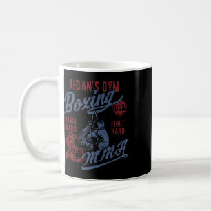 Aidan's Gym Boxing Mma Retro Design For The Name A Coffee Mug