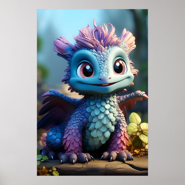 Aiden, a Whimsical Dragon  Poster (Front)