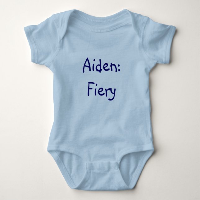 Aiden Baby Name Meaning Bodysuit (Front)