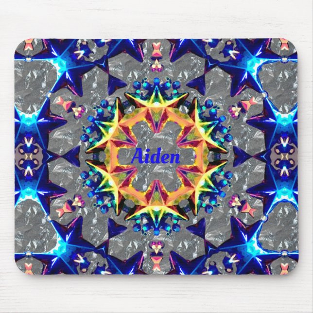 AIDEN ~ Bright 3D Pattern ~ Mouse Pad (Front)