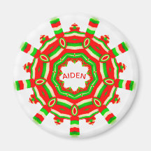 AIDEN ~ Personalised Christmas Wheel Fractal ~