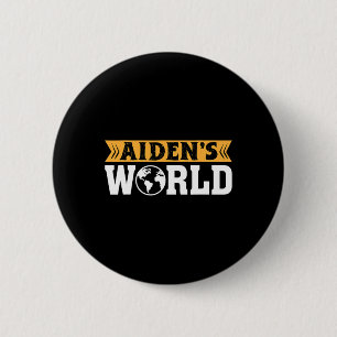Aidenacesarmy fight against cancer Aiden’s world 1 6 Cm Round Badge