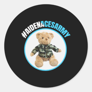 Aidenacesarmy Fight Against Cancer Leukaemia Aiden Classic Round Sticker