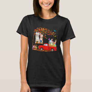 Aidi Wearing Bunny Ear Red Truck With Eggs T-Shirt