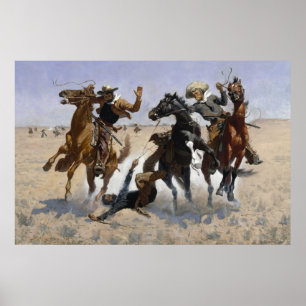 Aiding A Comrade by Frederic Remington Poster
