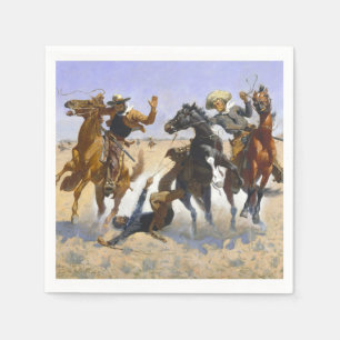 Aiding a Comrade Frederic Remington 1890 Napkin