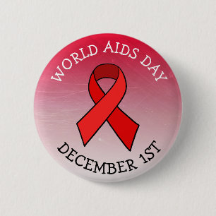 AIDS AWARENESS DAY DECEMBER 1ST BUTTON