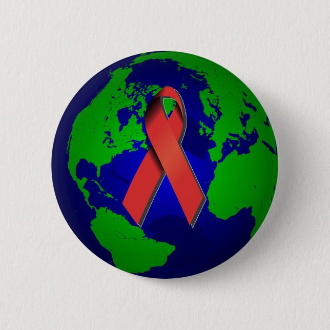 AIDS Awareness for All 6 Cm Round Badge (Front)