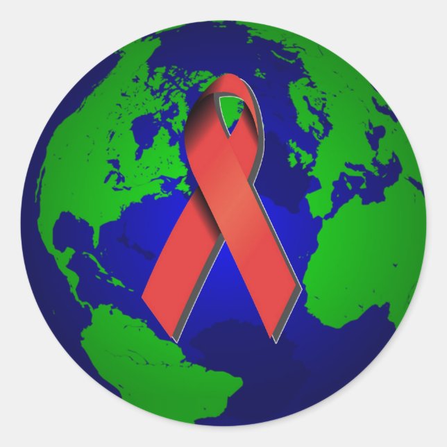 AIDS Awareness for All Classic Round Sticker (Front)