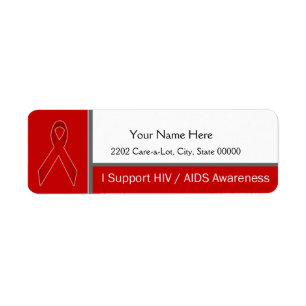 AIDS Awareness Hope Faith Suppot Return Address Return Address Label