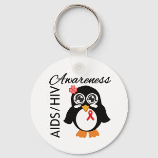 AIDS HIV Awareness Penguin Key Ring