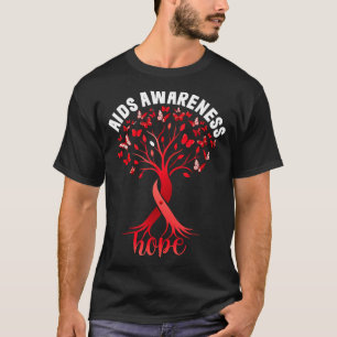 Aids_hiv Awareness World Aids Day Red Ribbon Hope T-Shirt