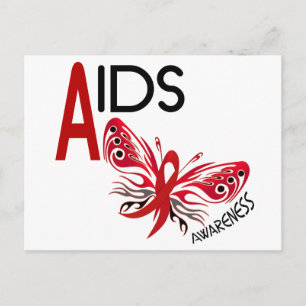 AIDS / HIV Butterfly 3 Awareness Postcard
