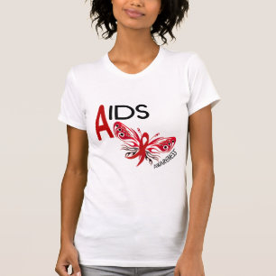 AIDS / HIV Butterfly 3 Awareness T-Shirt