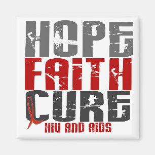 AIDS / HIV HOPE FAITH CURE MAGNET