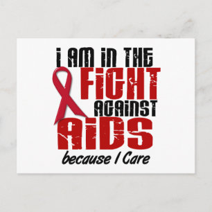 AIDS HIV In The Fight 1 I Care Postcard