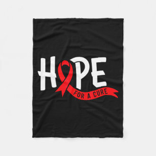 Aids Hope Red Ribbon World Aids Day Hiv Aids Fleece Blanket