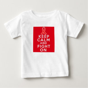 AIDS Keep Calm and Fight On Baby T-Shirt