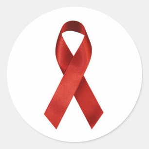 aids-ribbon classic round sticker
