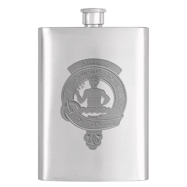 Aikenhead Clan Badge Classic Flask (Front)