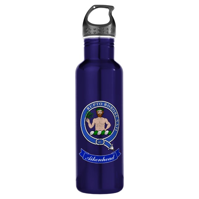 Aikenhead Clan Badge Personalised 710 Ml Water Bottle (Front)
