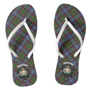 Aikenhead Clan Badge & Tartan Flip Flops