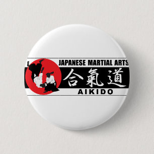Aikido 2 6 cm round badge