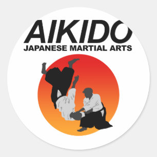 Aikido 3 classic round sticker