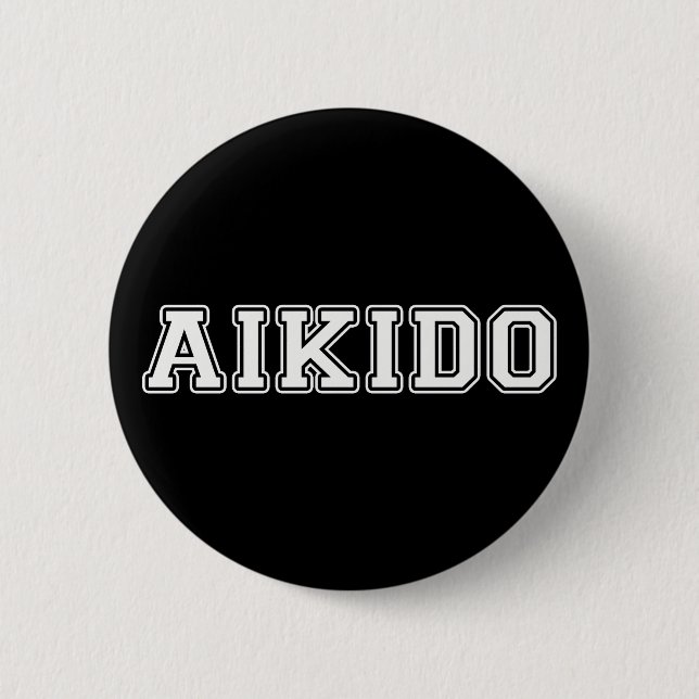 Aikido 6 Cm Round Badge (Front)
