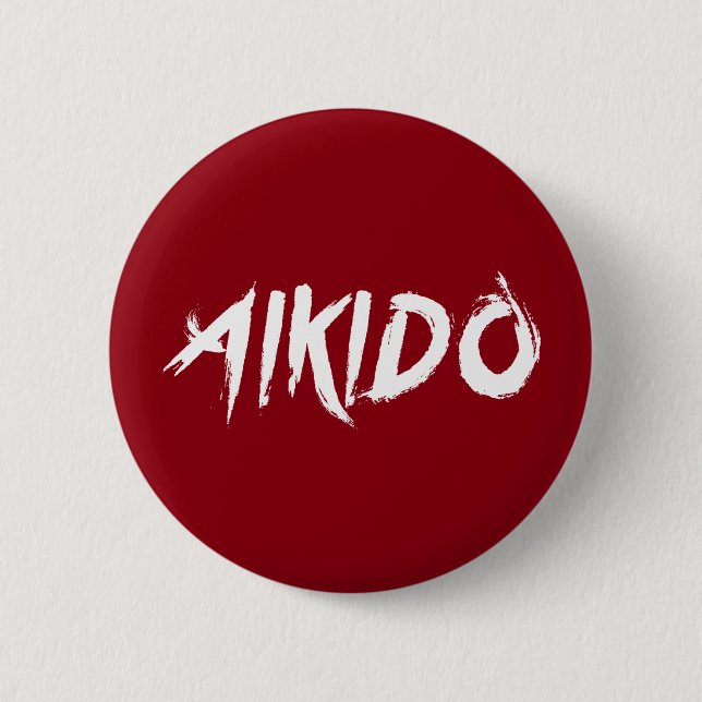 Aikido 6 Cm Round Badge (Front)