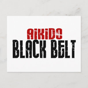 Aikido Black Belt Postcard