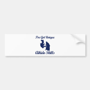 aikido martial art designs bumper sticker