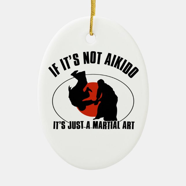 aikido martial design ceramic ornament (Front)