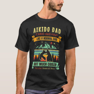 Aikido Self Defence Martial Art Retro Dad Vintage T-Shirt
