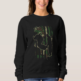 Aikido Self Defence Martial Art Us Flag Camouflage Sweatshirt