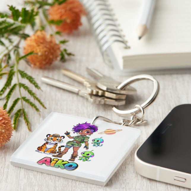 AiKo Beats™ AiKo & Friends Adventure Key Ring (Front Right)