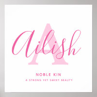 Ailish name meaning shades of pink text custom