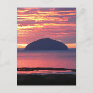 Ailsa Craig Sunset Postcard