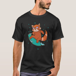 Ailuridae surfing Bear Cat lesser Panda T-Shirt