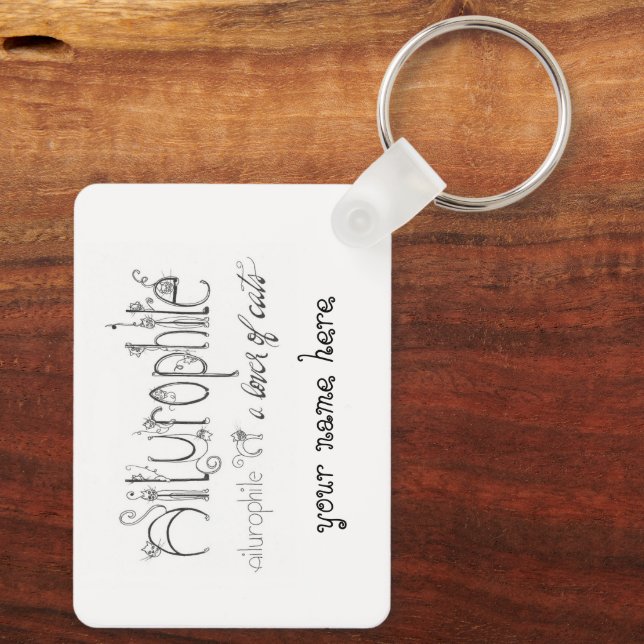 Ailurophile Key Ring (Back)
