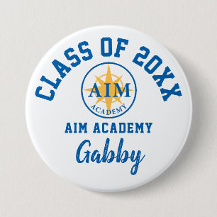 Aim Academy Button Logo Custom Personalised