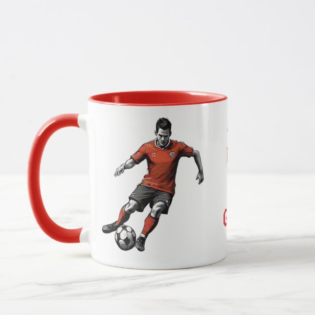 Aim for a goal soccer mug (Left)