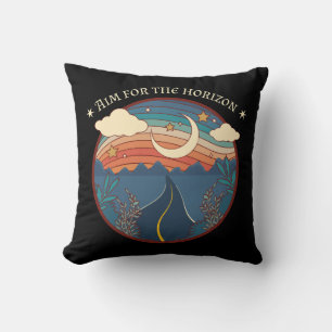Aim for the horizon travel nature roadtrip cushion