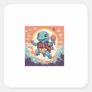 Aim High Baby Turtle Square Sticker