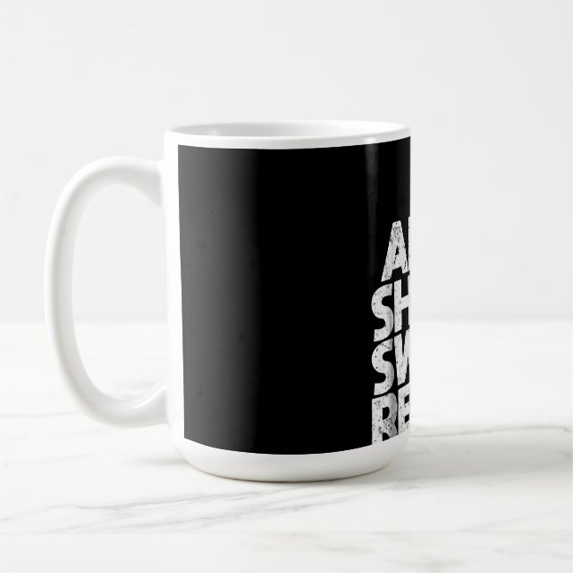 Aim Shoot Swear Repeat Funny Pool Billiards 8 Ball Coffee Mug (Left)