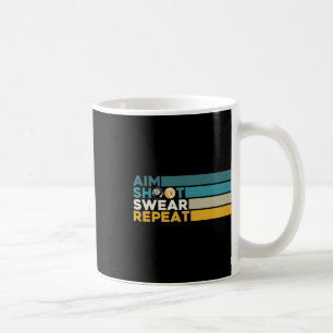 Aim Shoot Swear Repeat Pool Billiards Player Snook Coffee Mug